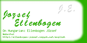 jozsef ellenbogen business card